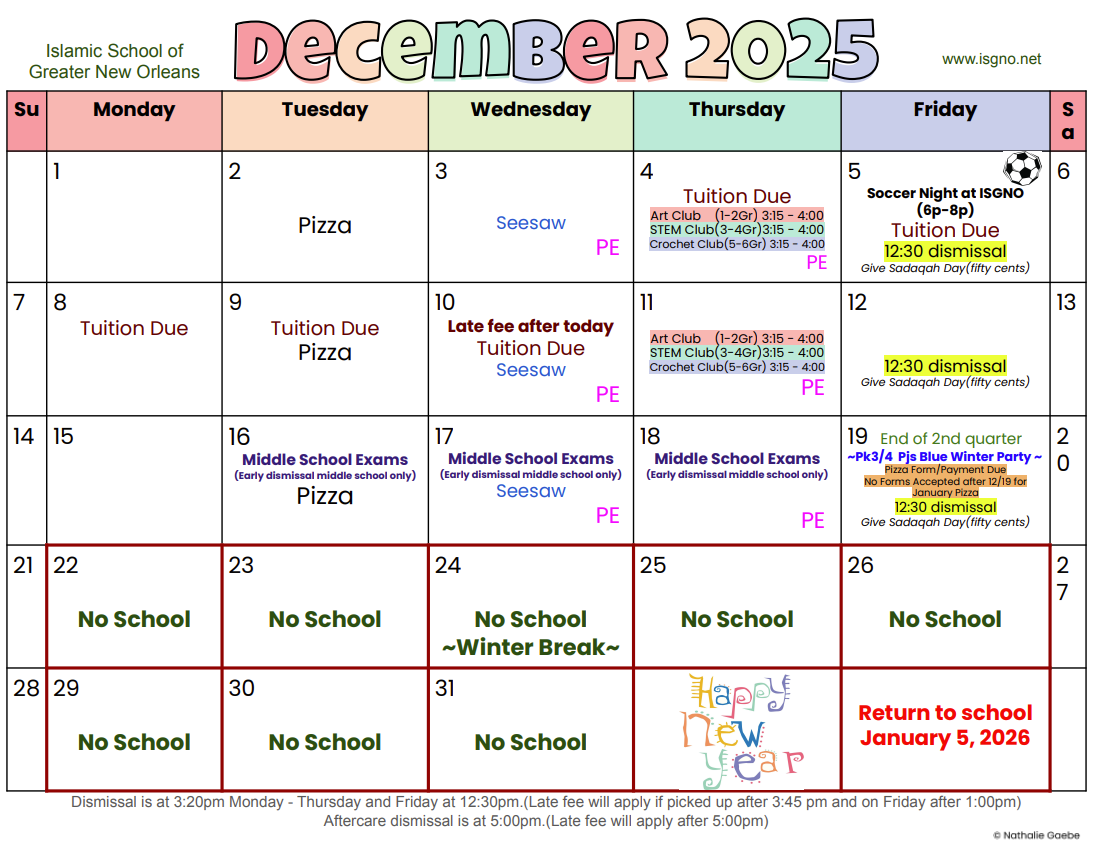 October 2025 Calendar