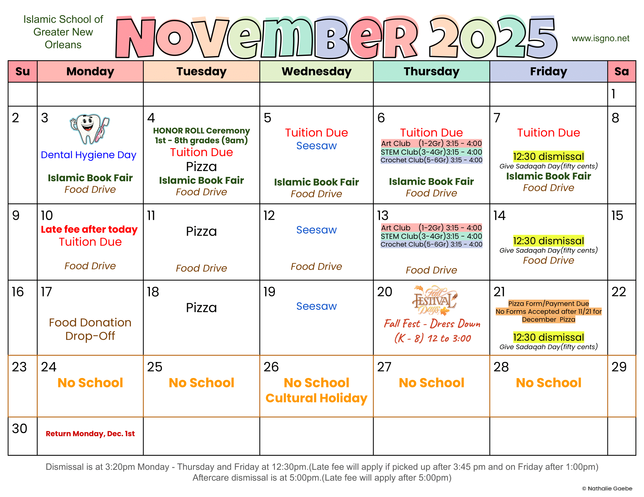 October 2025 Calendar